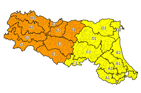 Allerta meteo arancione venerdì 18 ottobre 2024