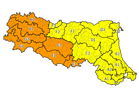 Allerta meteo giovedì 17 ottobre 2024