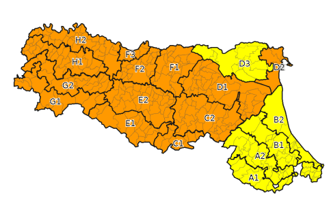 Allerta meteo arancione 25 ottobre 2024