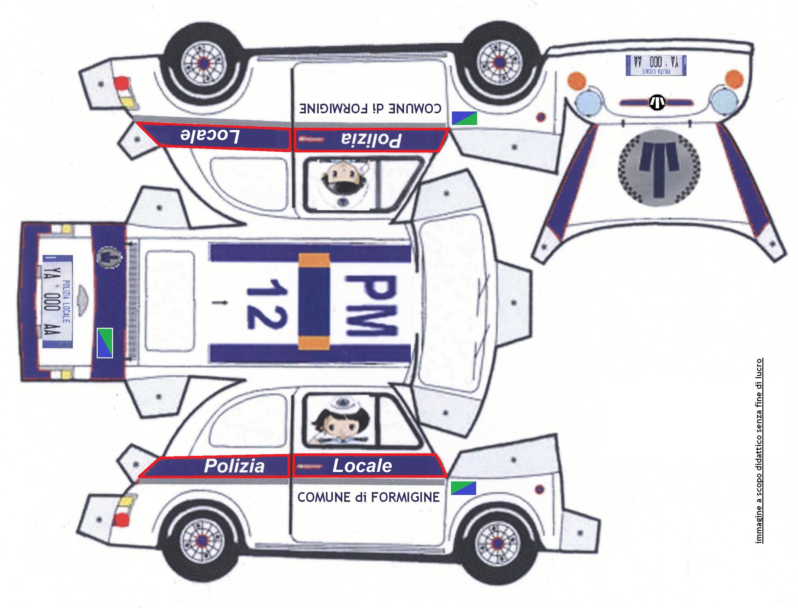 veicolo cartoncino assemblabile